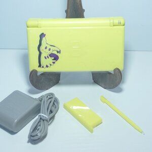 Nintendo DS Lite Mimikyu Yellow & Red Handheld System with Charger & Stylus Pen